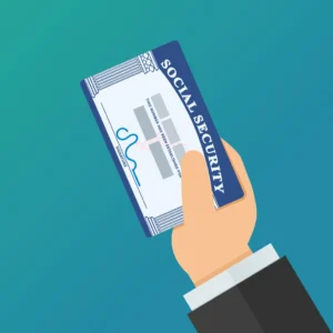 Cartoon Hand With Sleeve Holding A Cartoon Social Security Card