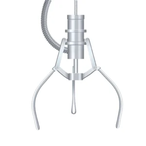 A Stainless Steel Claw Sketch Against A White Background